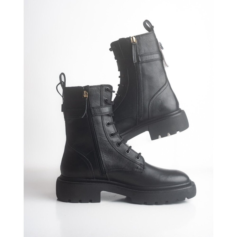 Zara Black Combat & Moto Boots